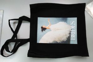 Black sample bag from UK customer was printed by dtg textile printer